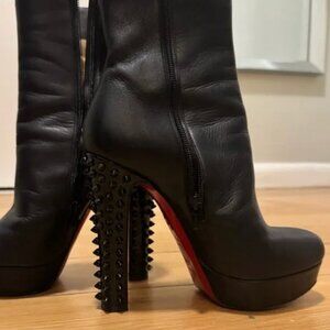 Christian Louboutin Black Spiked Heel Boots